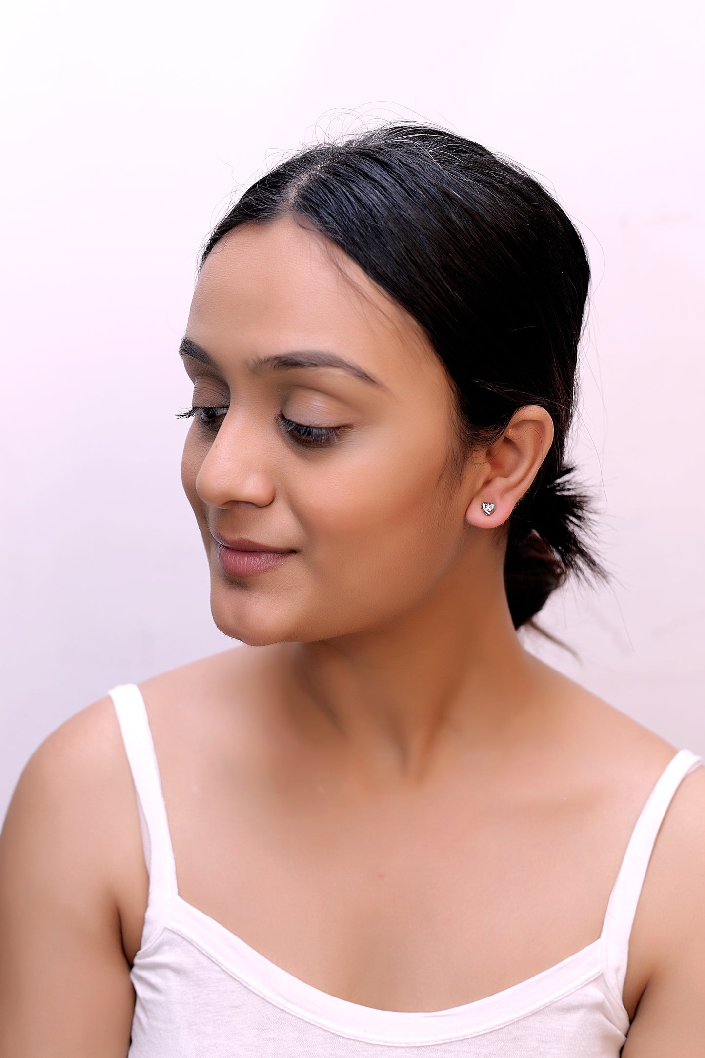 Romantic Heart Stud Earrings