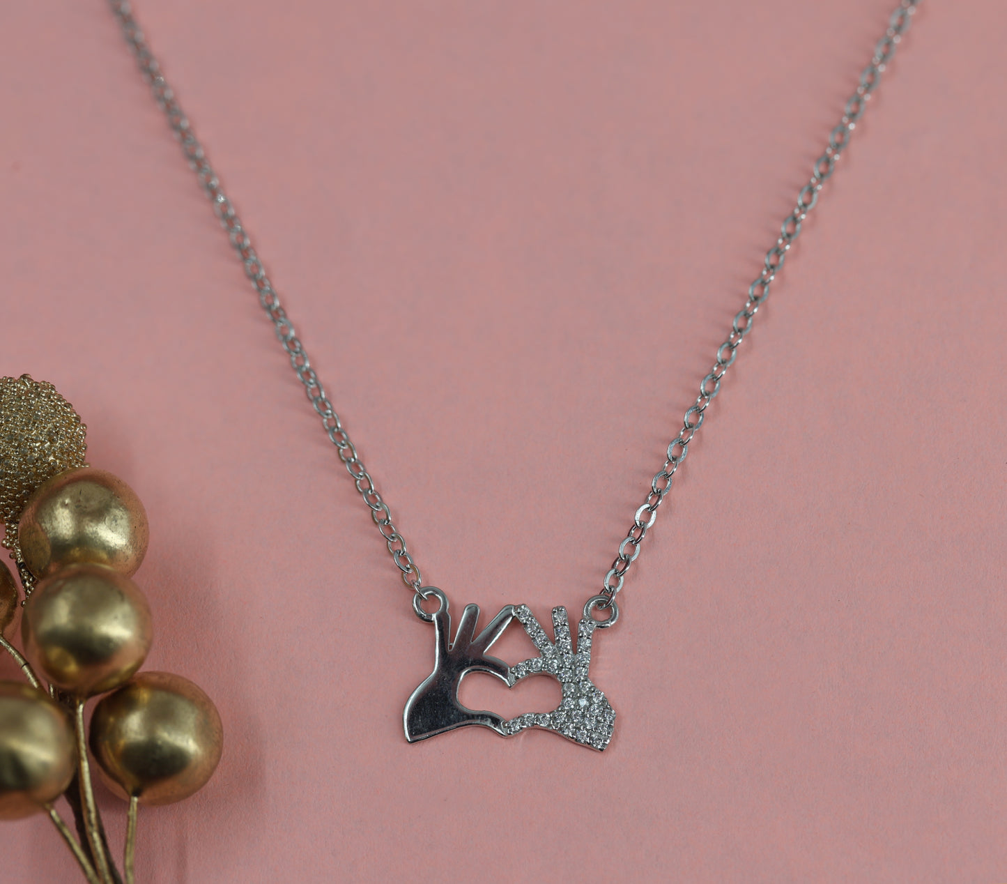 Love Hands Diamond Necklace