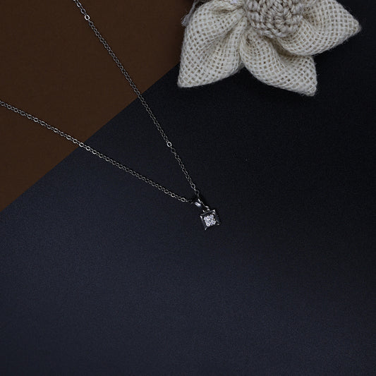 Minimalist Square Diamond Necklace