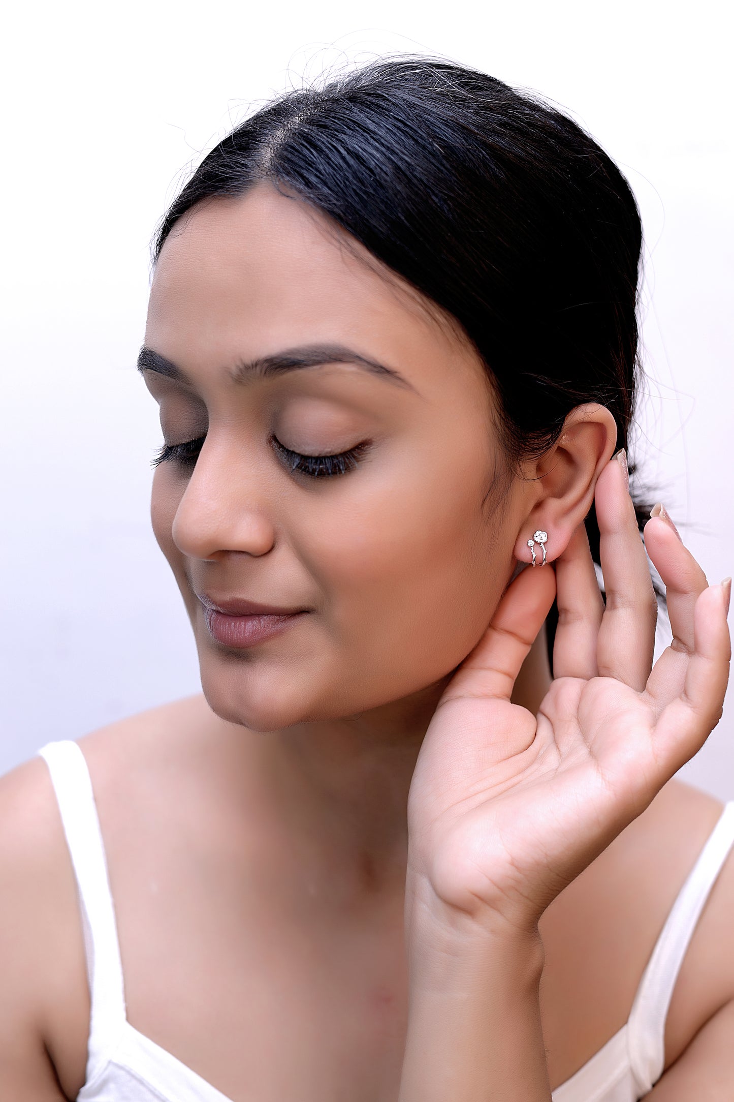 Trendy Rose Stud Earrings
