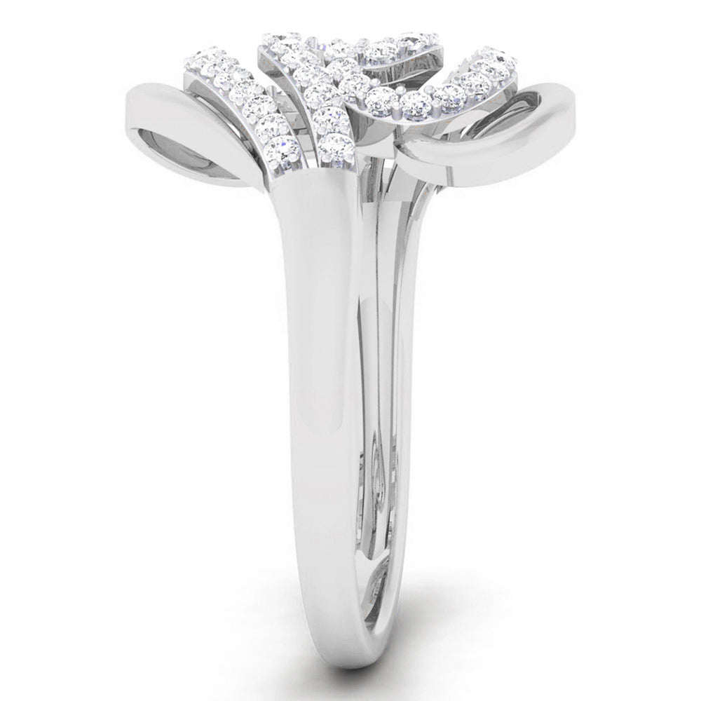Radiant Wave Diamond Statement Ring