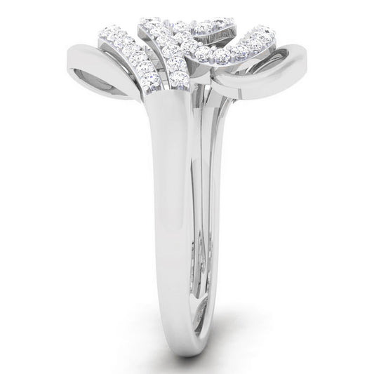 Radiant Wave Diamond Statement Ring