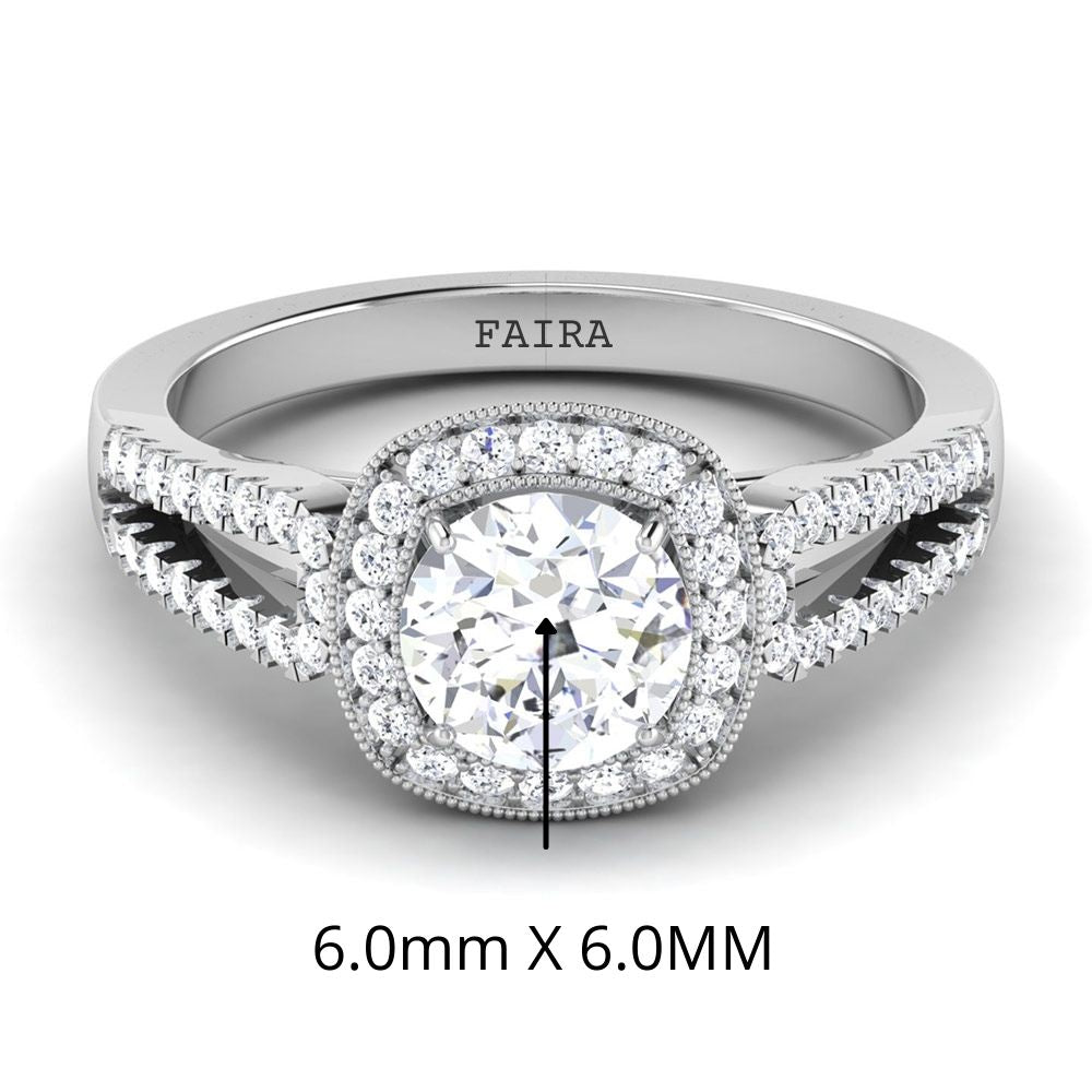 Regal Halo Twist Ring