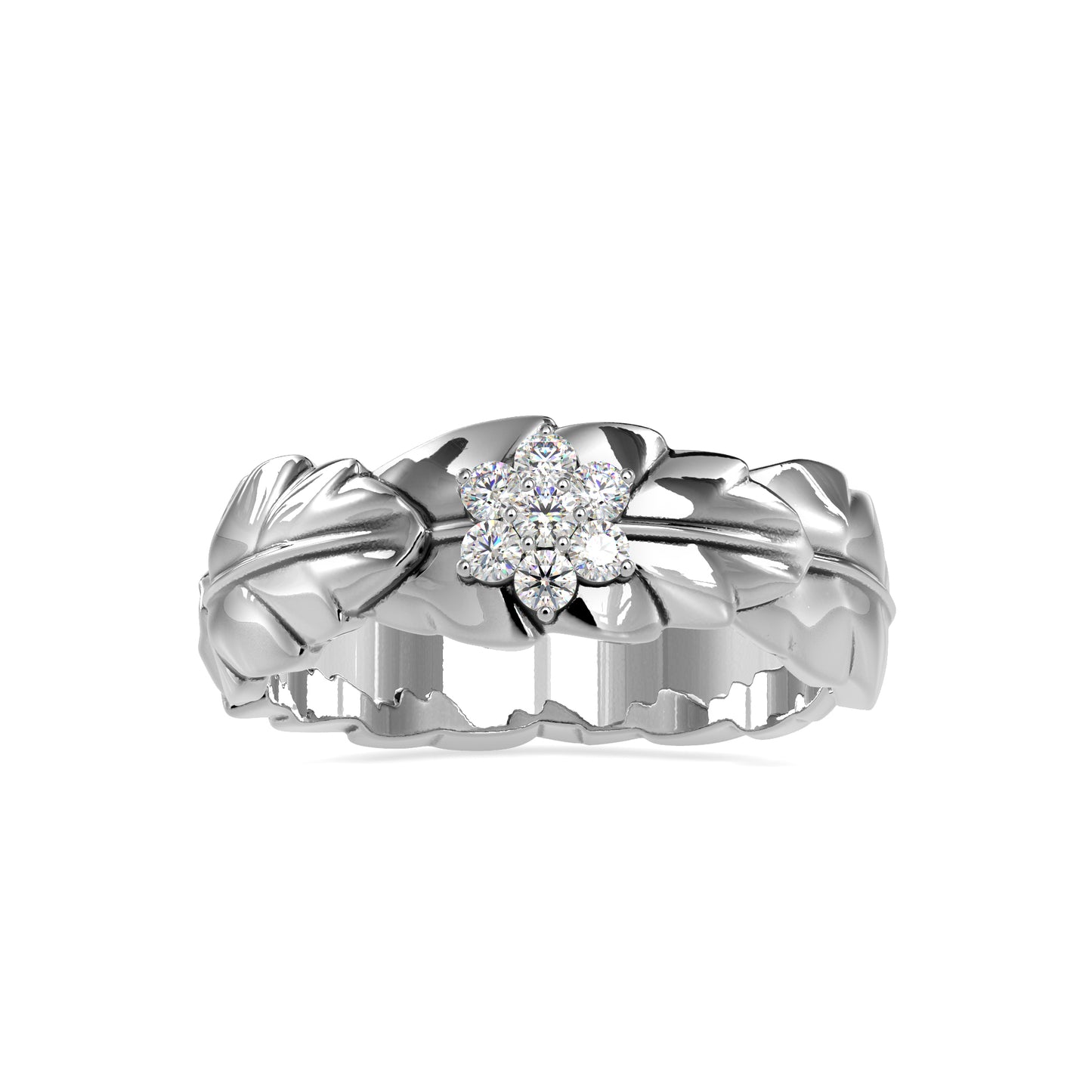 Blossom Leaf Silver Ring