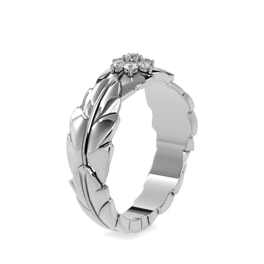 Blossom Leaf Silver Ring