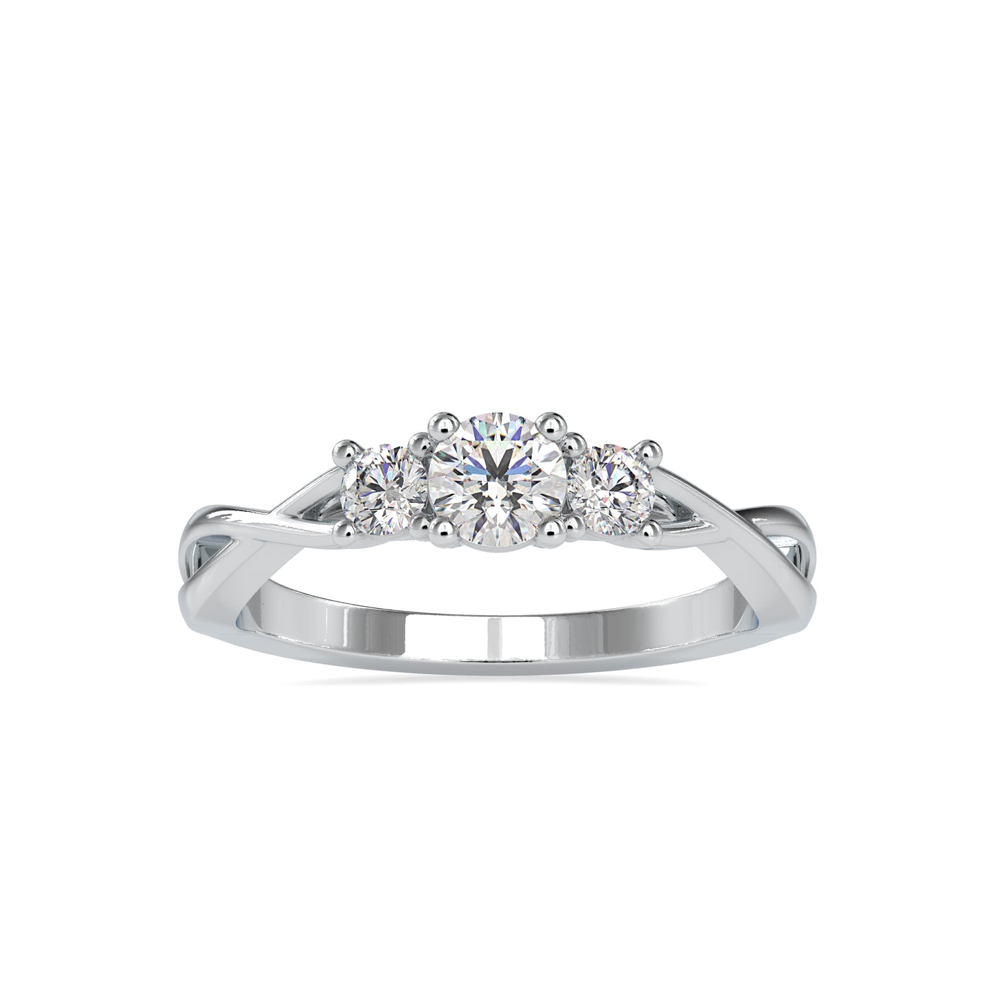 Trinity Embrace Twist Ring
