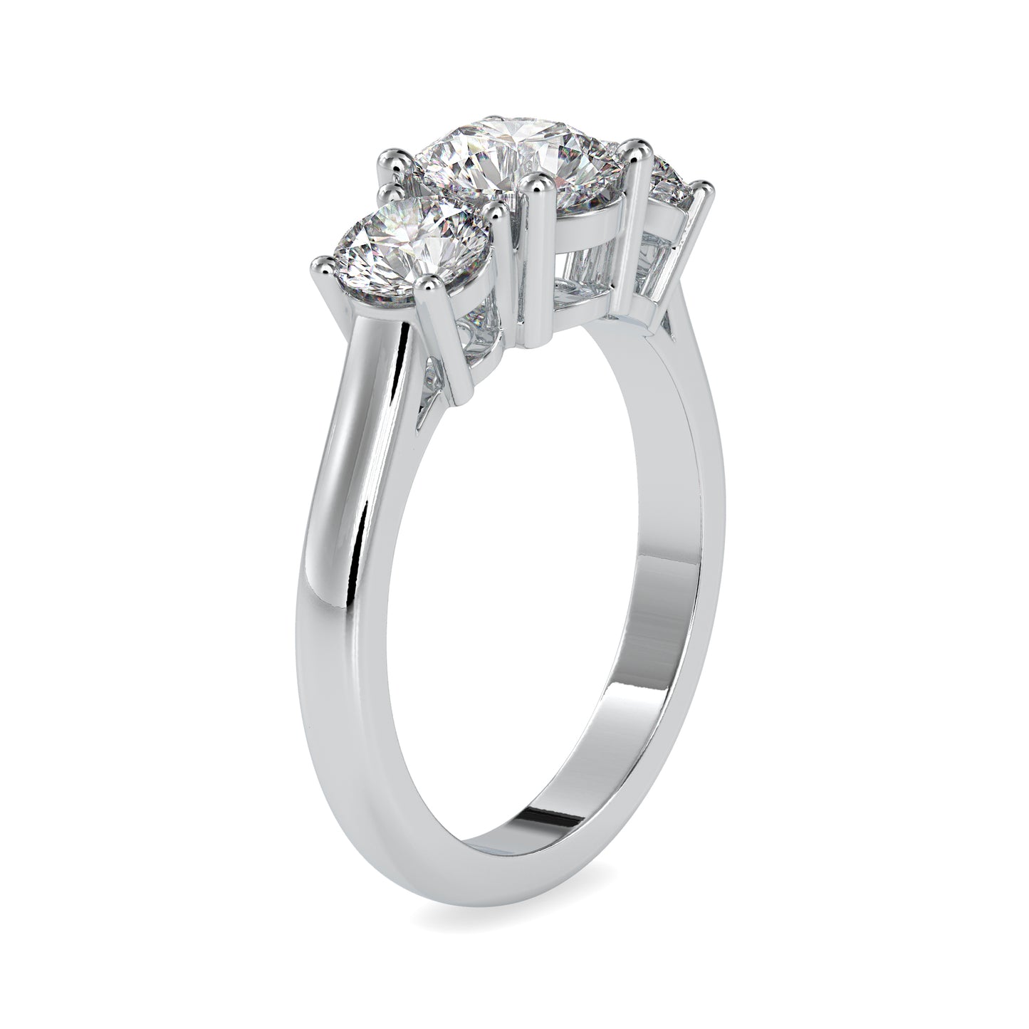 Silver Trine Sparkle Ring