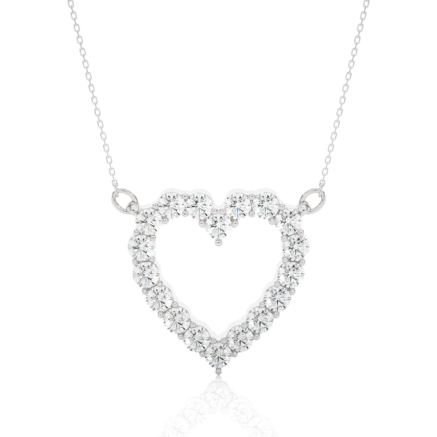 Luminous Heart Halo Necklace