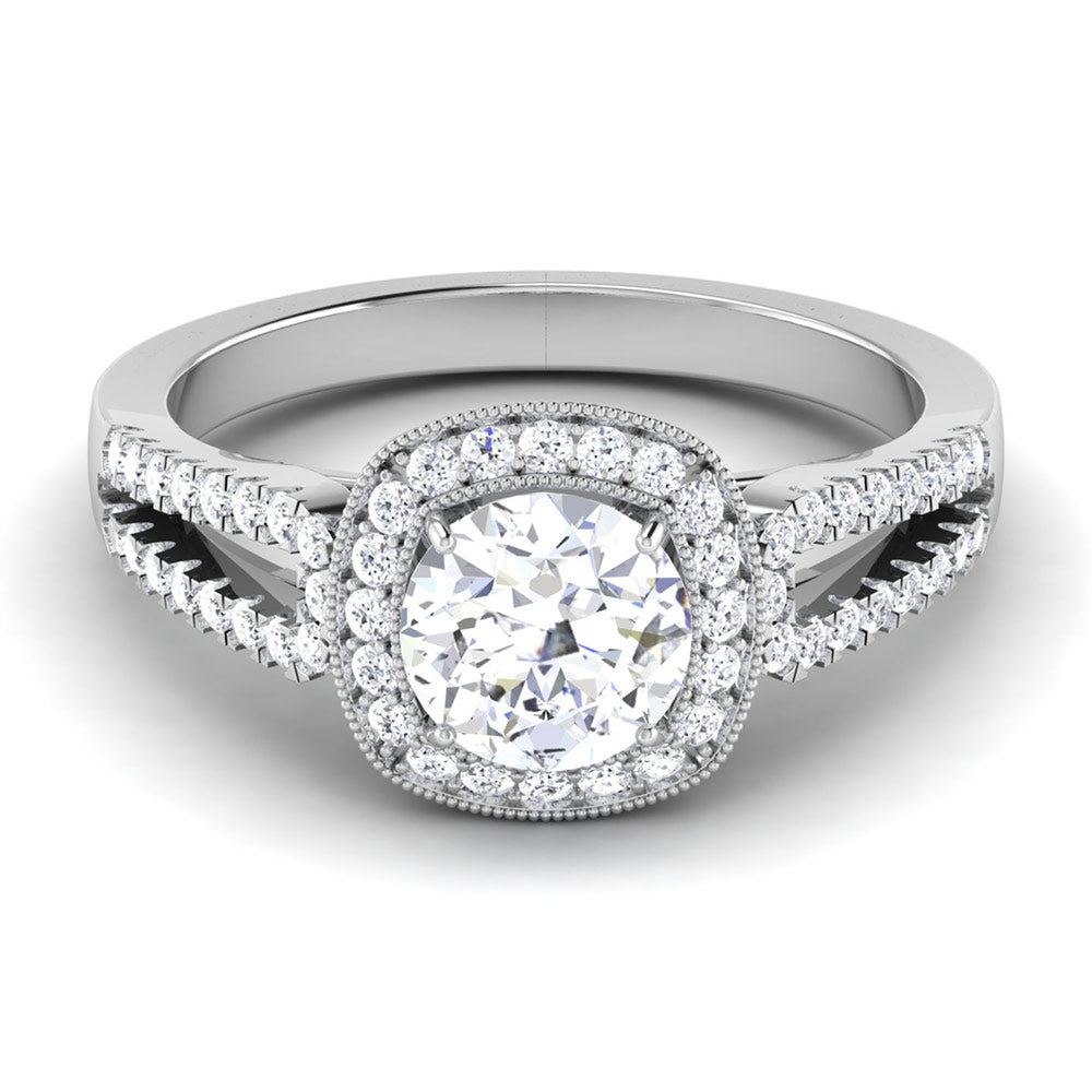 Regal Halo Twist Ring