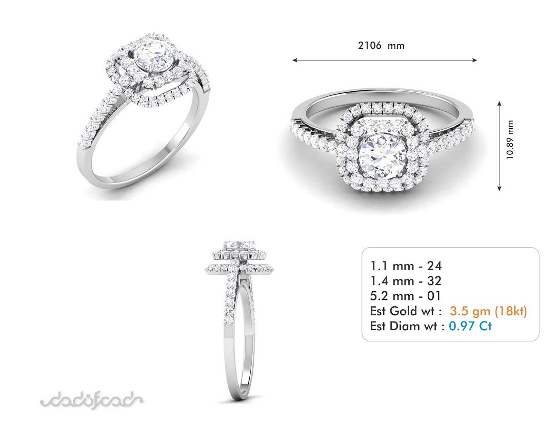 Opulent Halo Twist Ring