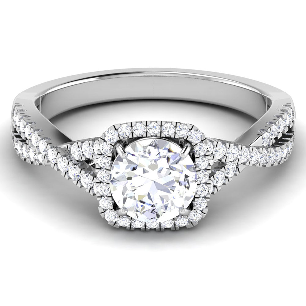 Celestial Twist Halo Ring