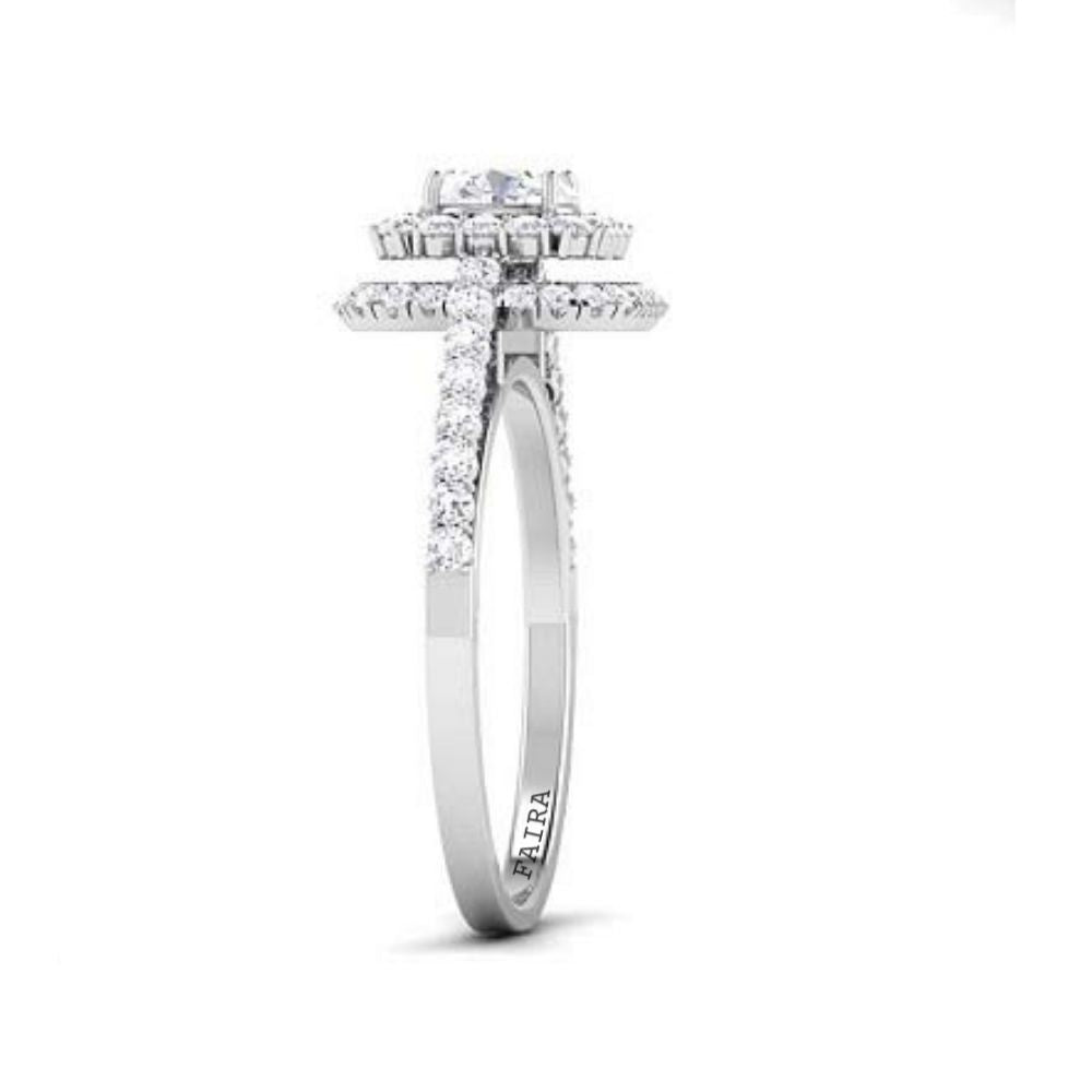 Opulent Halo Twist Ring