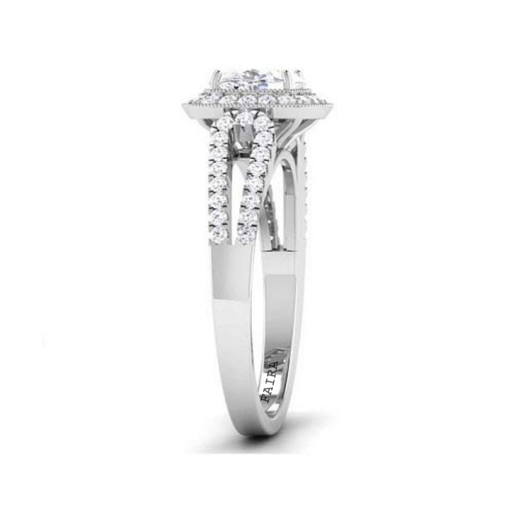 Regal Halo Twist Ring