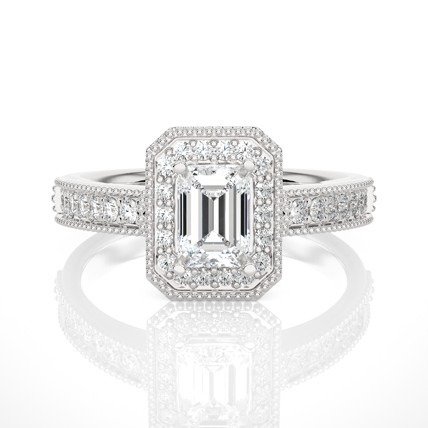 Elegant Emerald-Cut Diamond Ring