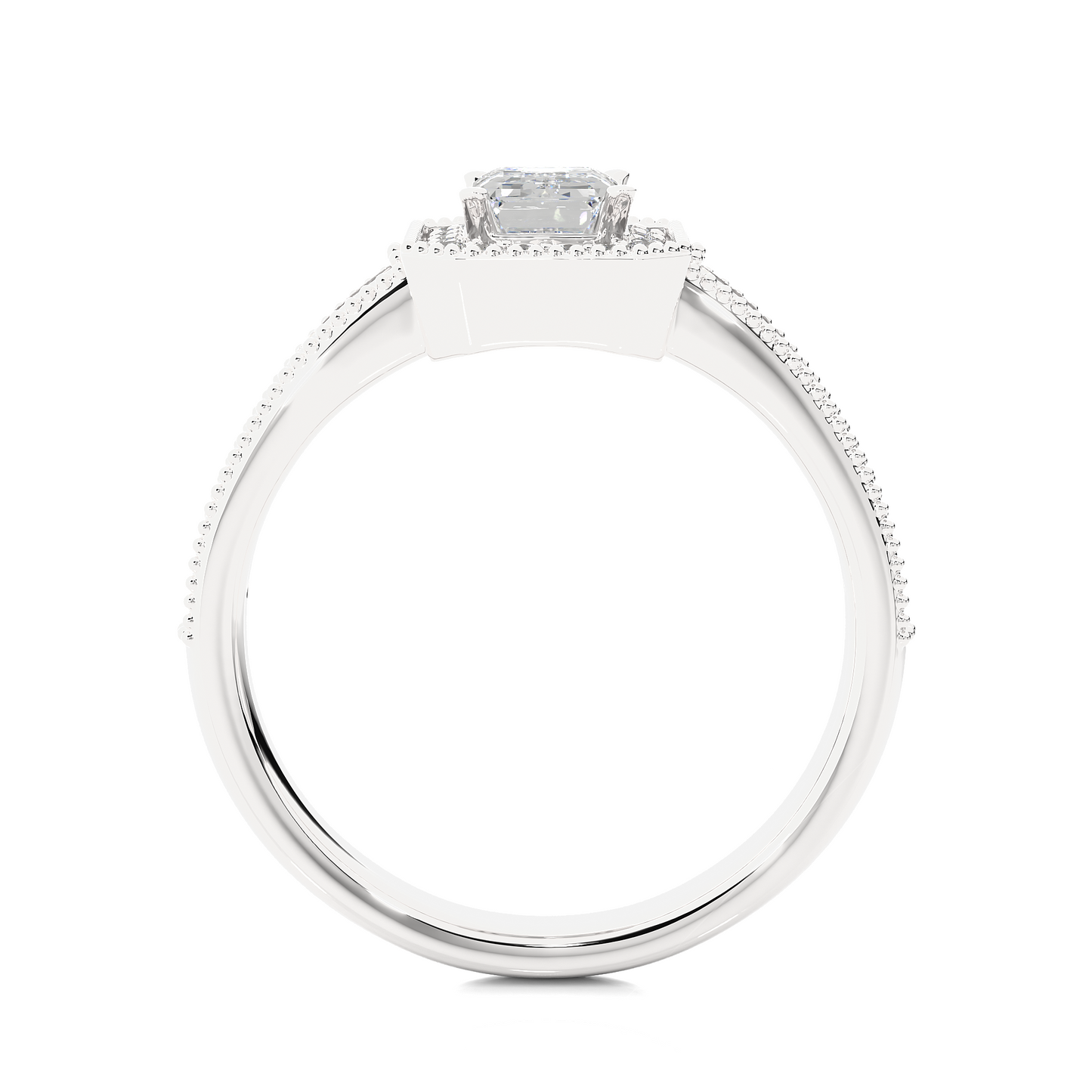 Elegant Emerald-Cut Diamond Ring
