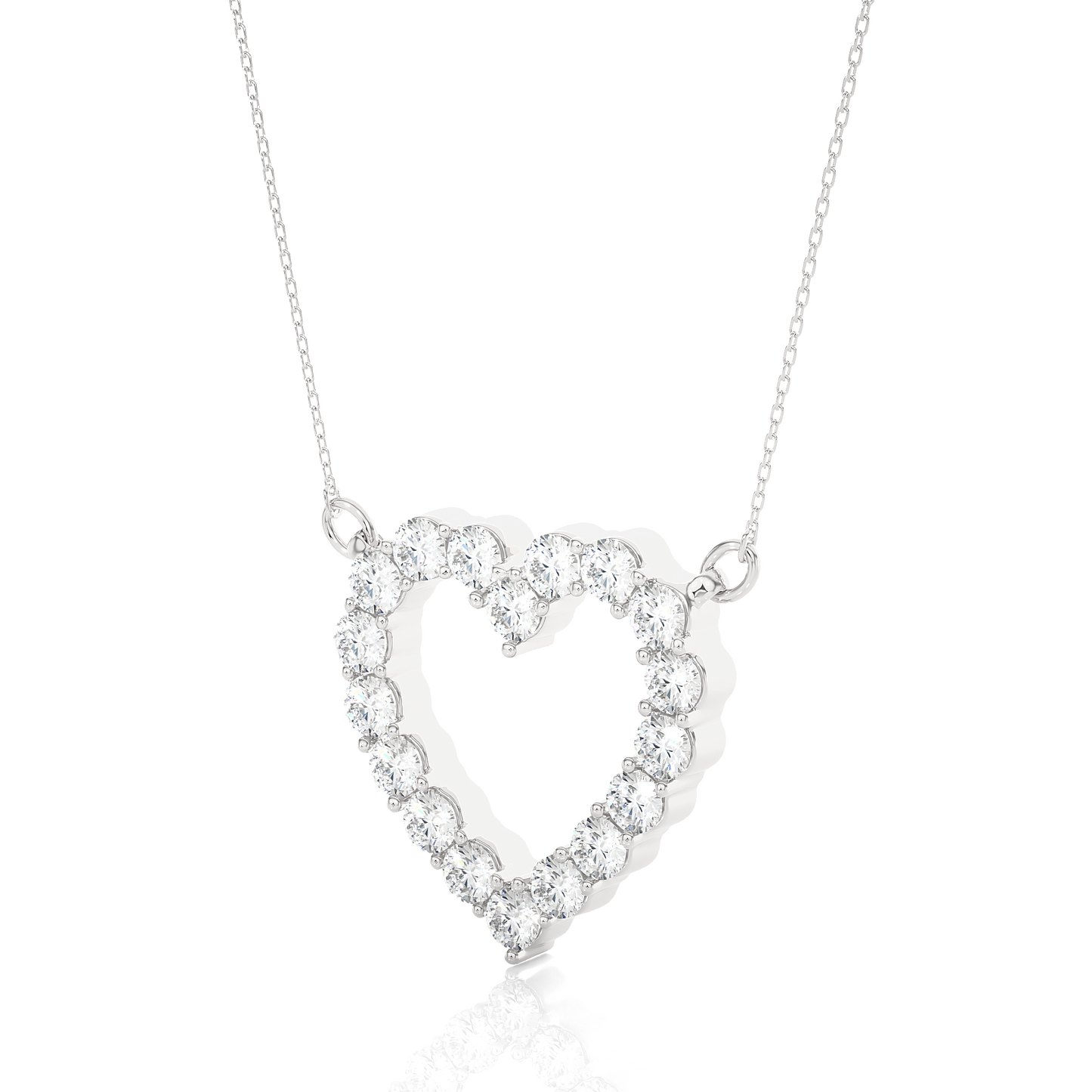 Luminous Heart Halo Necklace