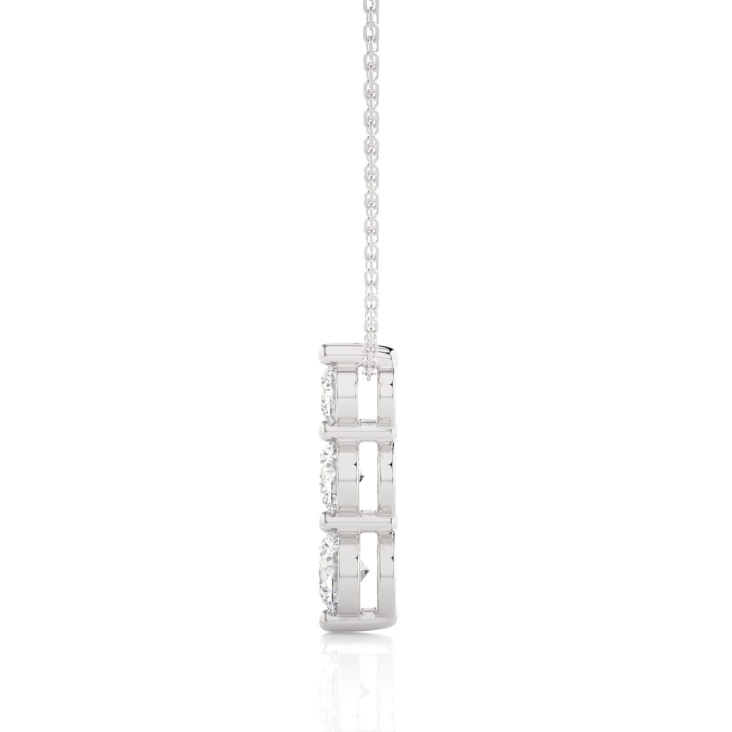 Trendy Triple Drop Diamond Necklace