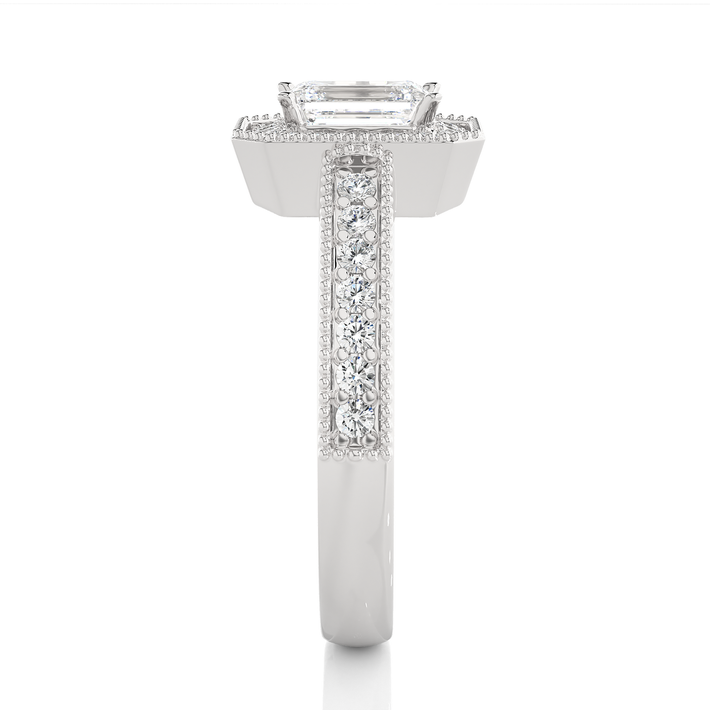 Elegant Emerald-Cut Diamond Ring