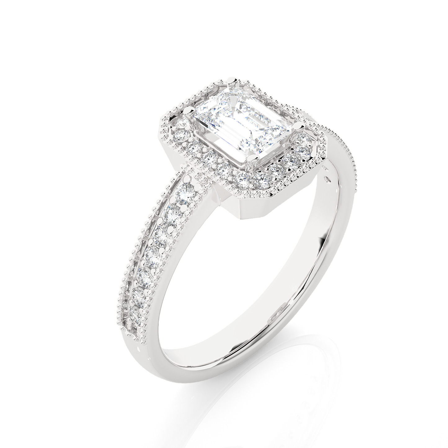 Elegant Emerald-Cut Diamond Ring