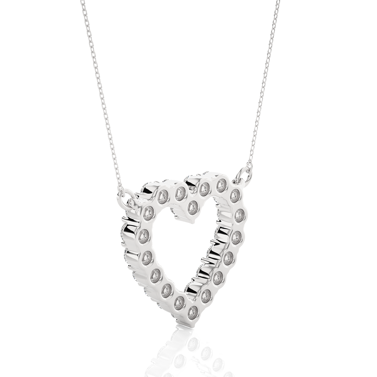 Luminous Heart Halo Necklace