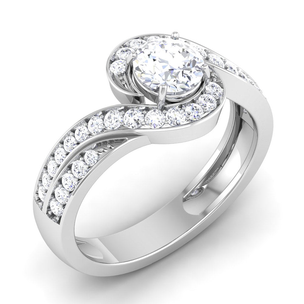 Eternal Swirl Halo Ring