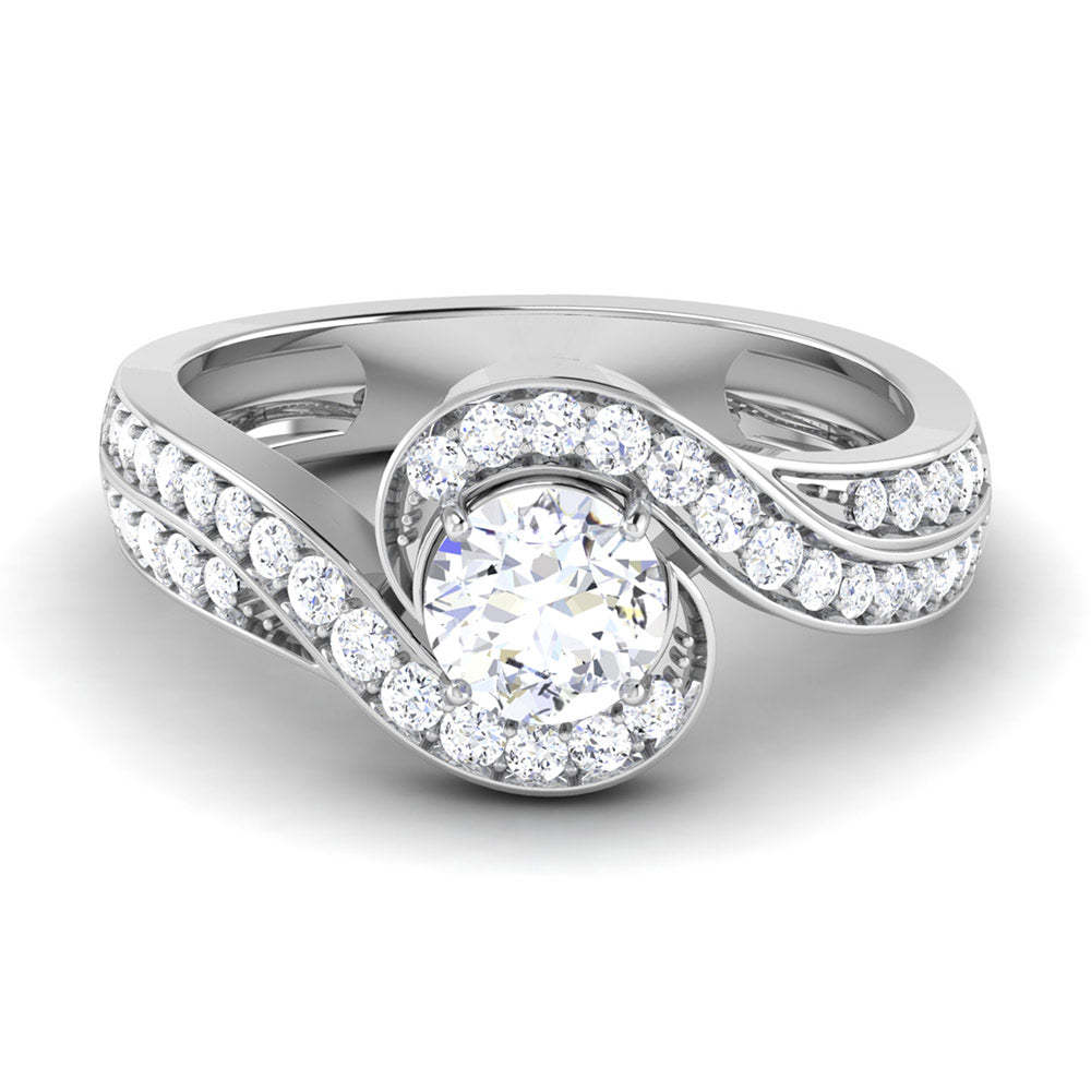 Eternal Swirl Halo Ring