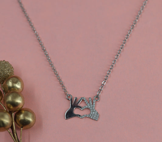 Love Hands Diamond Necklace