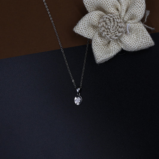 Simple Round Diamond Necklace