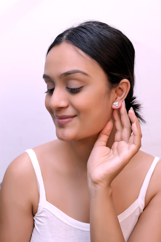 Elegant Triangle Stud Earrings