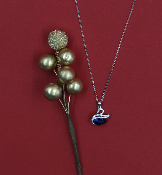Majestic Swan Sapphire Necklace