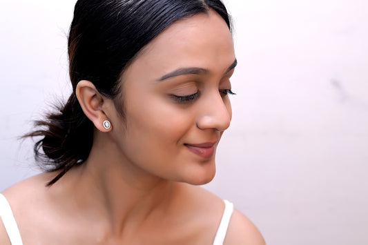 Trendy Oval Stud Earrings