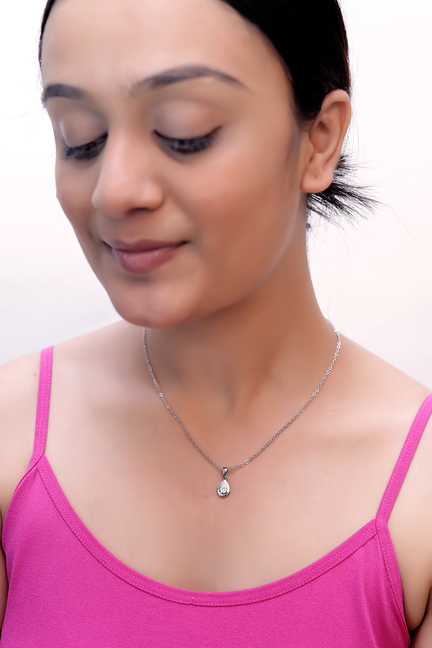 Elegant Teardrop Diamond Necklace