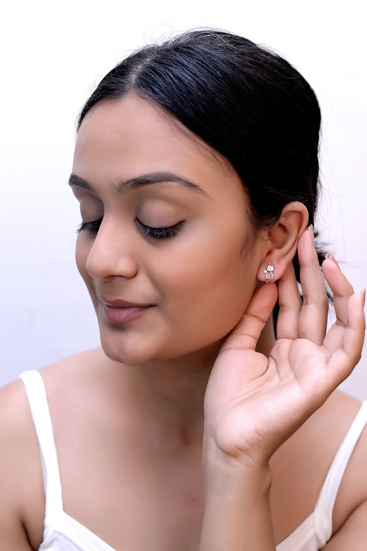 Trendy Rose Stud Earrings