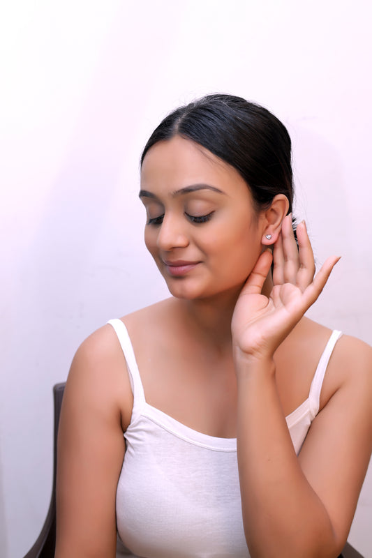 Romantic Heart Stud Earrings