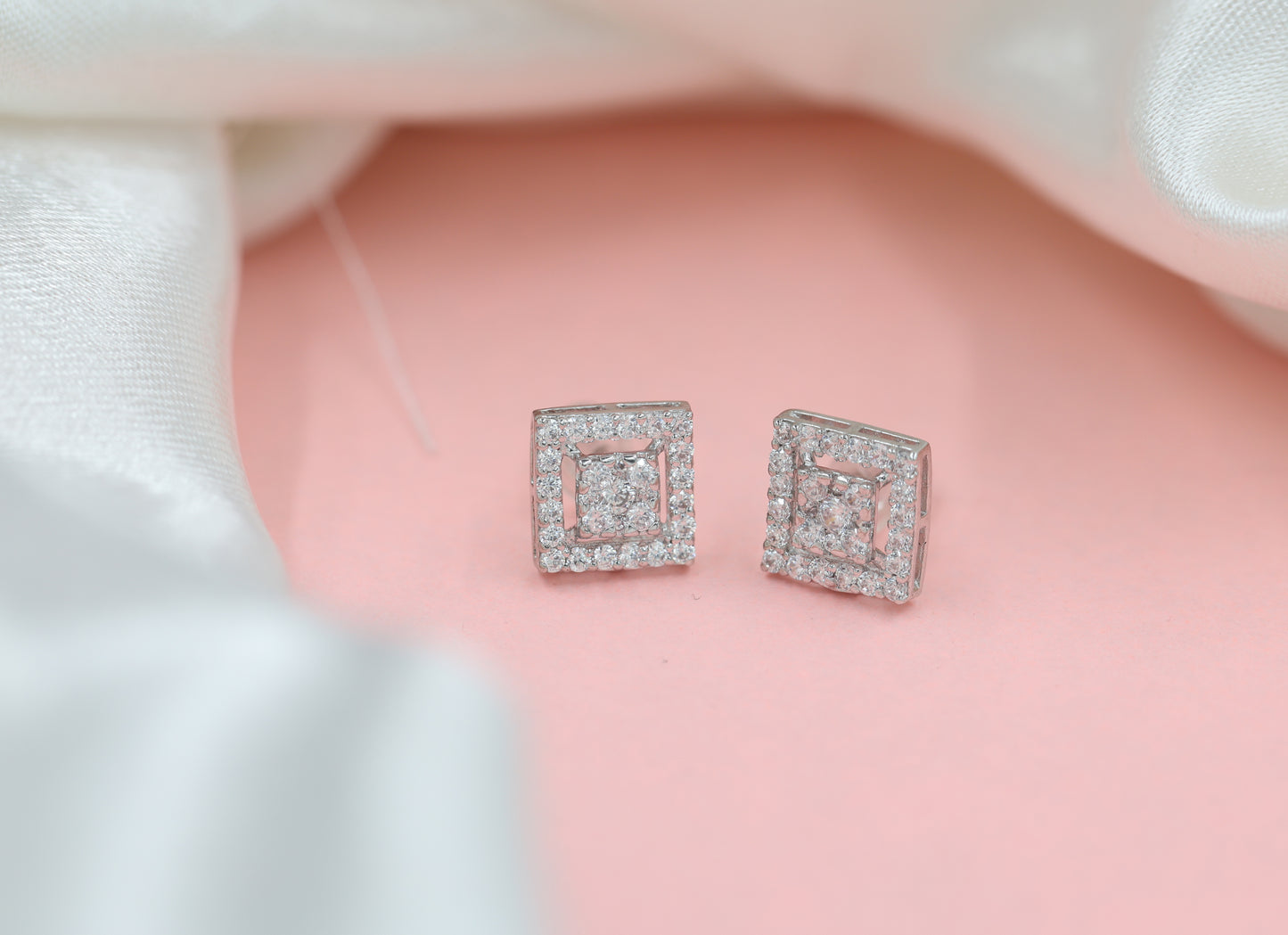 Trendy Square Stud Earrings