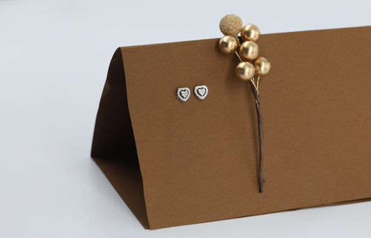 Trendy Heart Stud Earrings