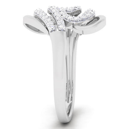 Radiant Wave Diamond Statement Ring