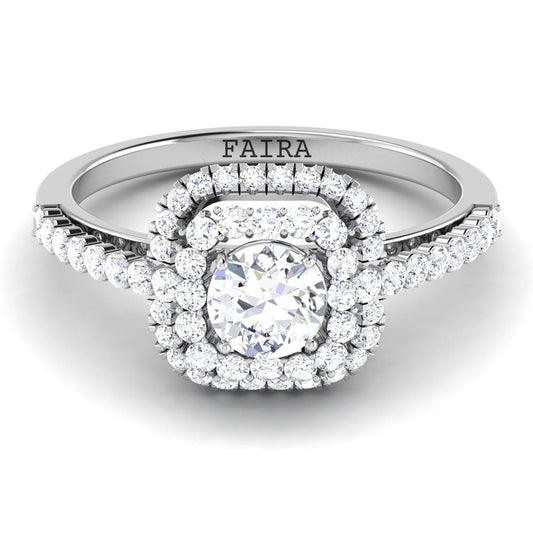 Opulent Halo Twist Ring