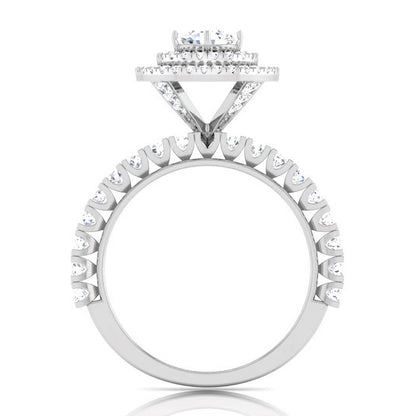 Luminous Double Halo Ring