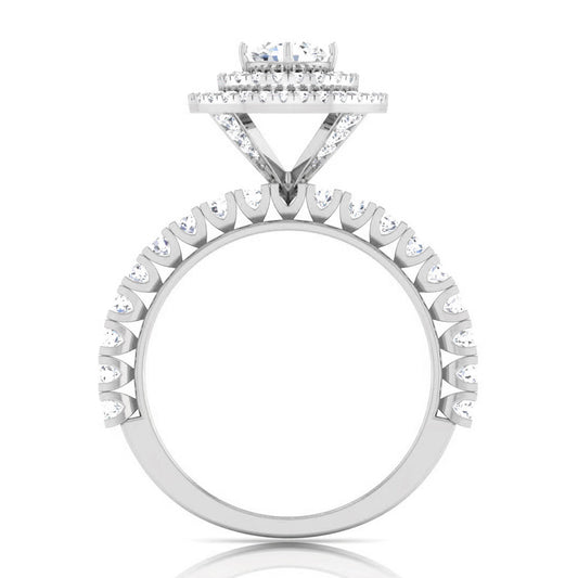Luminous Double Halo Ring