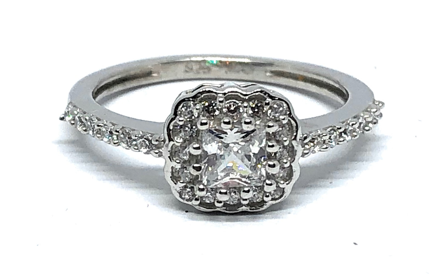 Radiant Princess-Cut Halo Ring