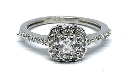 Radiant Princess-Cut Halo Ring