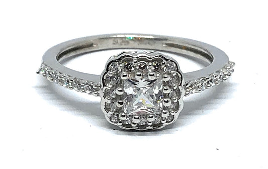 Radiant Princess-Cut Halo Ring