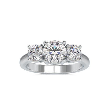 Silver Trine Sparkle Ring