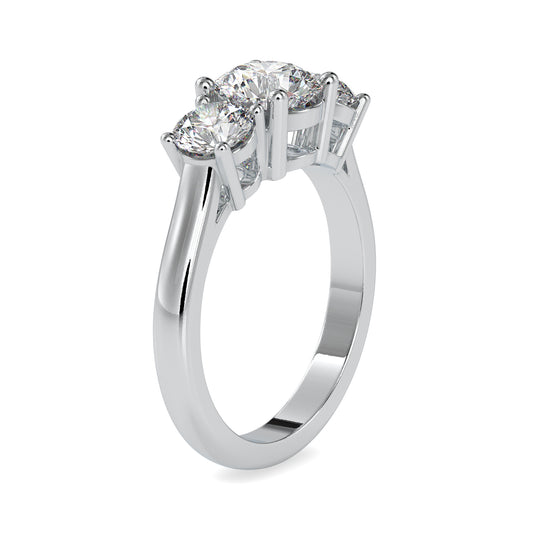 Silver Trine Sparkle Ring