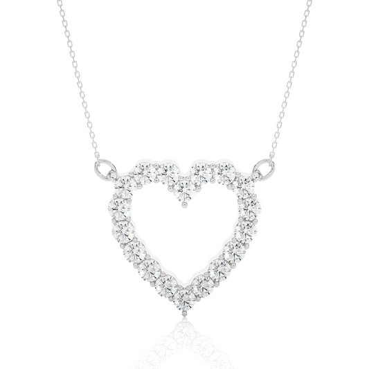 Luminous Heart Halo Necklace