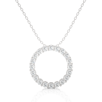 Radiant Circle Diamond Necklace