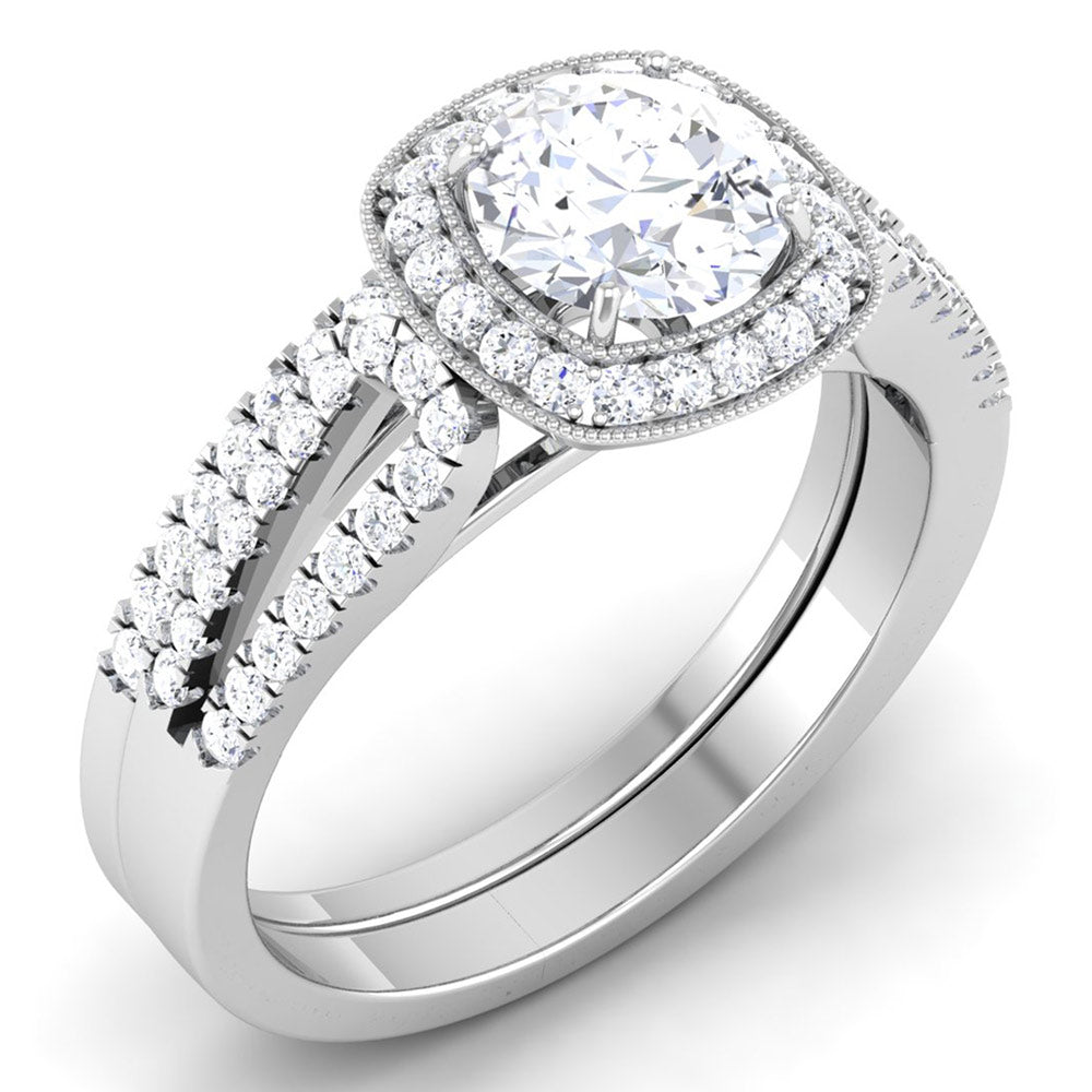 Regal Halo Twist Ring