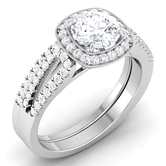 Regal Halo Twist Ring