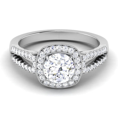 Regal Halo Twist Ring